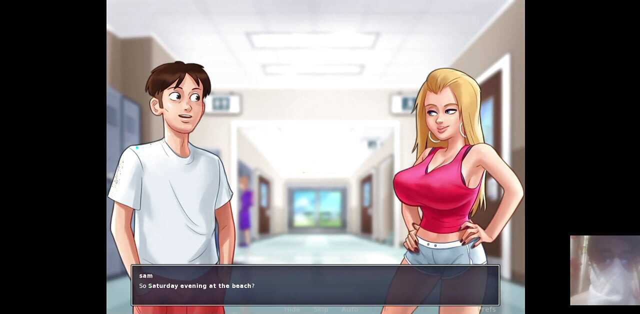 Big boobed slutty schoolgirl and I got stucked in the locker.