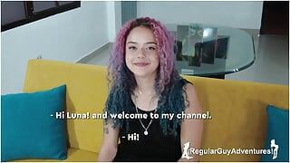 Luna é tímida em sua primeira vez na câmera: Cena Completa - RegularGuyAdventures