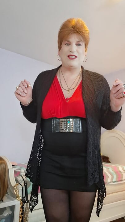 Date night with a granny tranny wife!