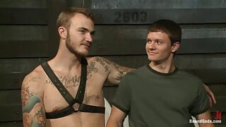 Caged Sex Slave Endures a Beating, Hot Wax and Hard Stockade Fuck