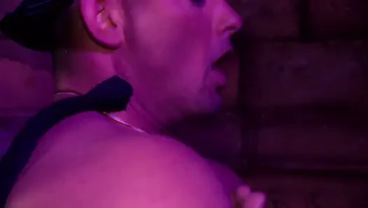 Wild Outdoor Fuck and Hot Uniform Blowjob with BDSM Kick