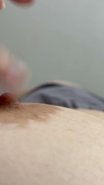 these milky nipples love to be petted so much | Clip 1