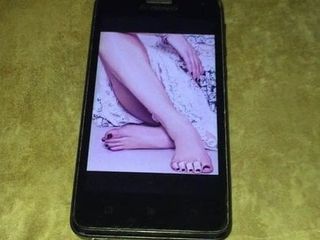Cum On Amber Heard Sexy Black Toe Nails feet
