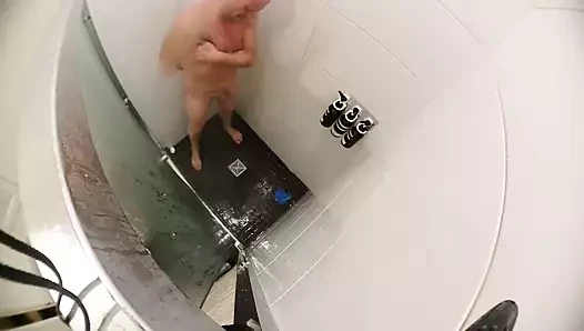 Sıcak yoga spa ve duş adam kam