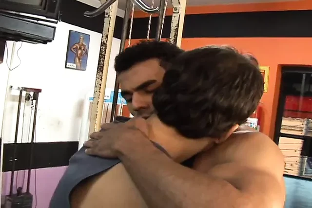 A pair of gay guys gets horny at the gym and fuck on one of the machines