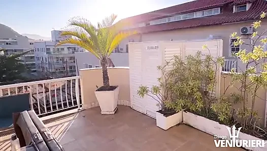 ON THE PENTHOUSE OF THE MARRIED HOTTIE, WHILE HER HUSBAND DOESN'T GET HOME FROM WORK