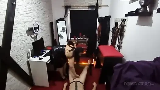 Dominant MILF Strap-on Pounds Gaping Submissive Asshole