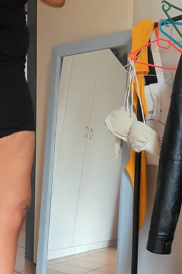 Trying on different panties