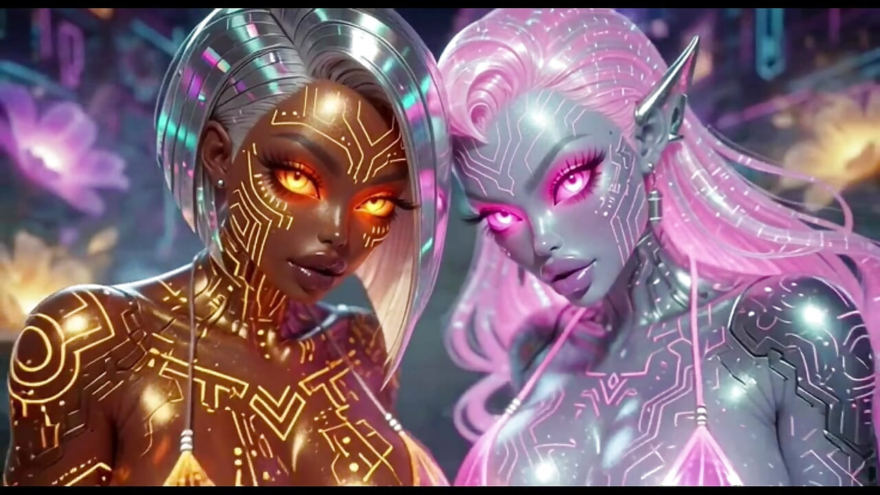 Aliens Kiss Yang Cantik Dalam Muzik Bagus, Animasi Ai