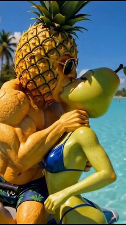 Episode 4 - Cute Pineapple Girl and Sweet Avocado Man Sharing Gentle Tropical Moments AI Hentai | Clip 1