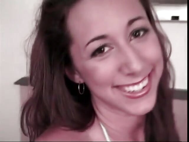 Horny brunette comes home after spring break party to bang an older stud