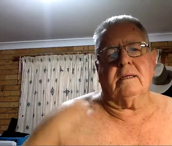 grandpa cum on webcam