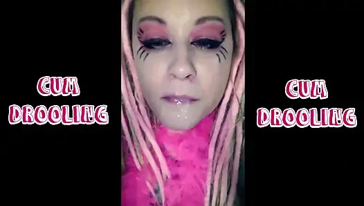 Cum drooling with slurping sounds extended
