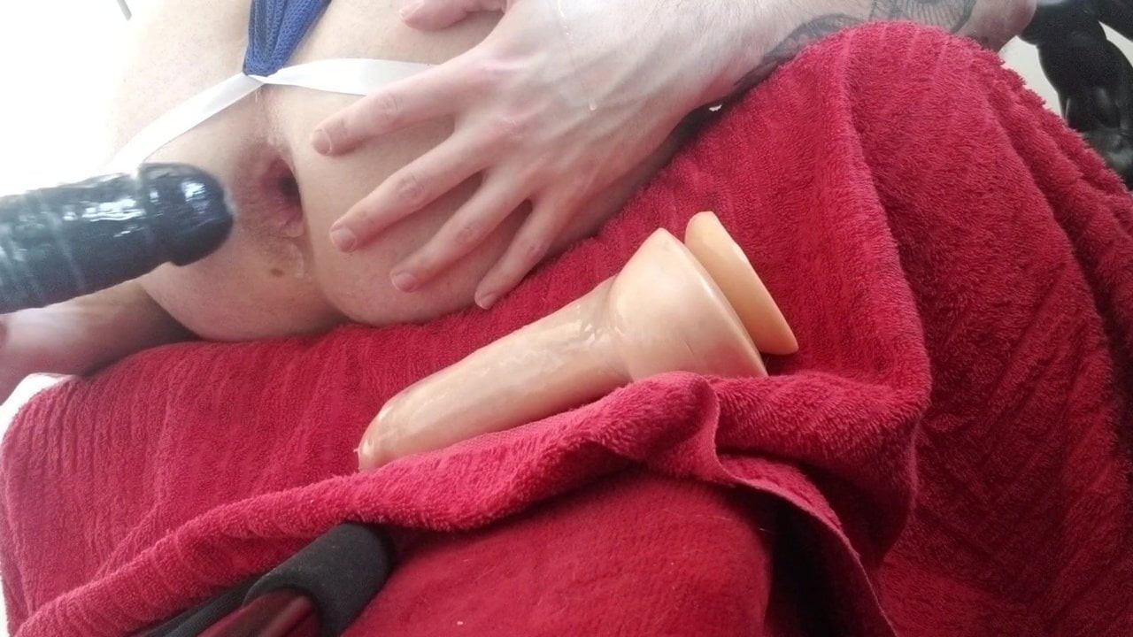 Anal toys, gaping, and so much cum