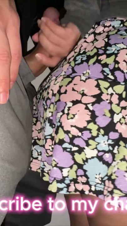 Big-assed Woman Touches a Stranger's Erect Penis. Flash Dick!!