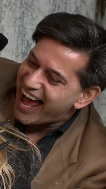 Must-see moment from "Horny chicks experiment with this horny dude on the table"