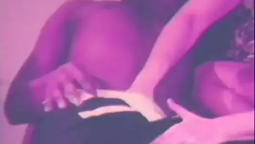 Interracial Group Sex on a Large Bed (1970s Vintage)
