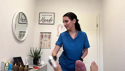 Er wird während der massage beim erwischt