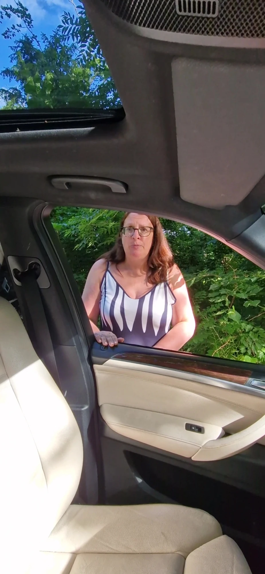 Blowjob from picked up stranger in the car