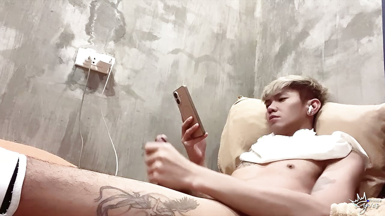 Jerking Off and Cumming While Watching Gay Porn
