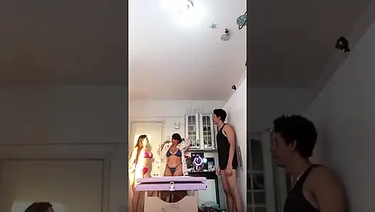 Nicoly Mattos & Pamela Pantera: Double Teaming the Newbie with Dirty Massage and Creampie!