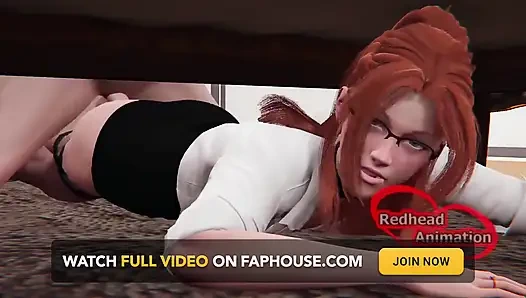 Step Mom Stuck and Fucked Under the Bed