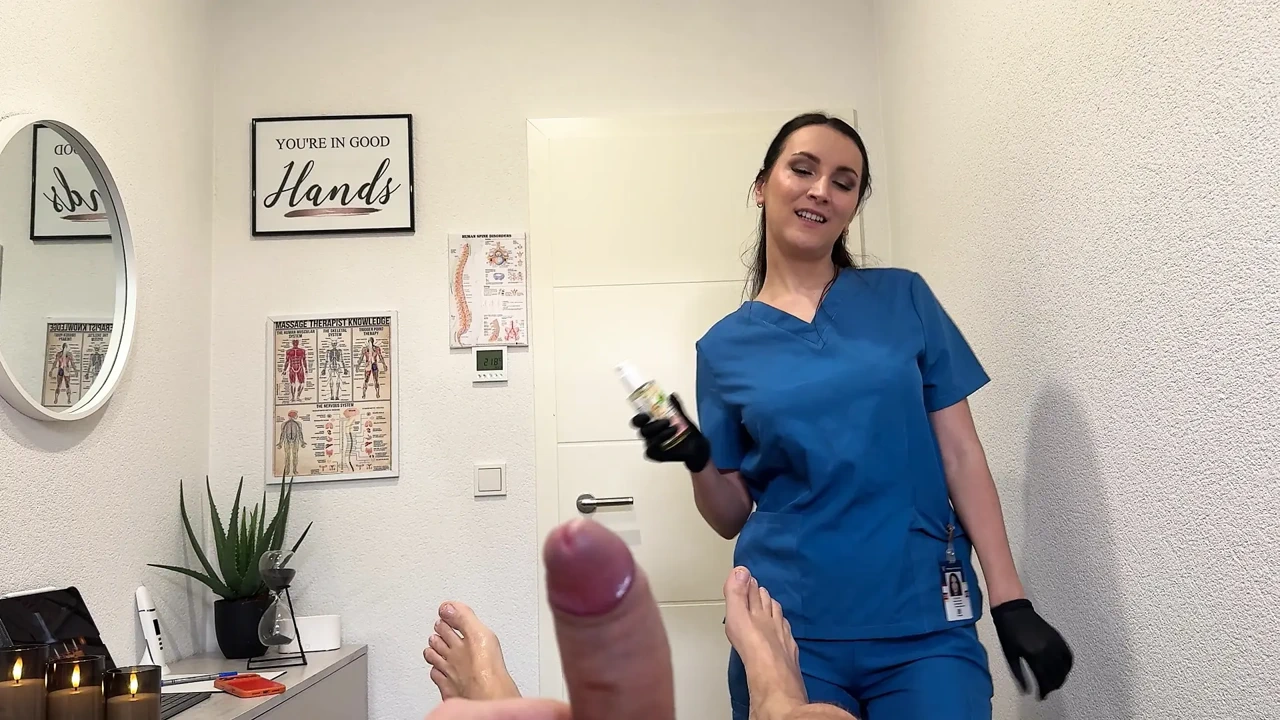 He Gets Caught Jerking During Massage