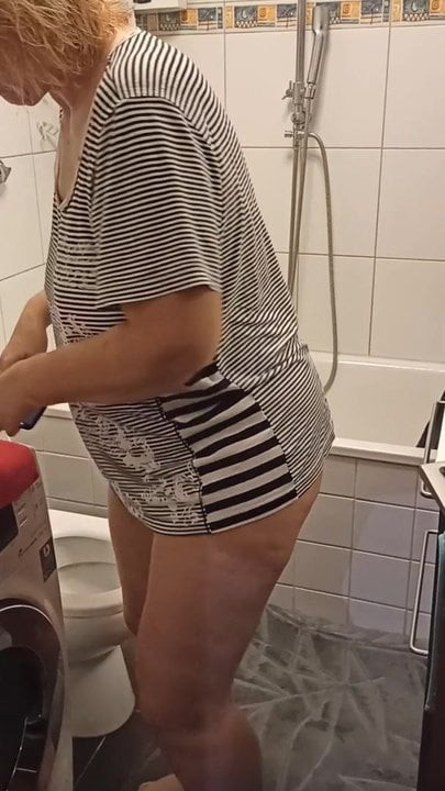 Redhead wife in nightgown