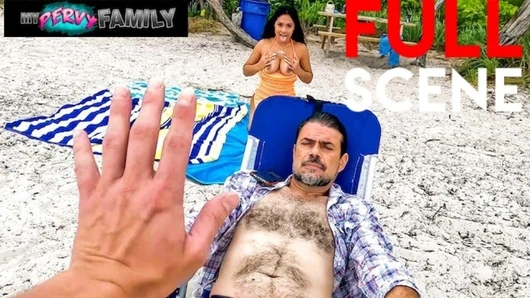 Whoa, minha meia-irmã gostosa me fodeu na praia, carga soprada - Serena Santos - mypervyfamily