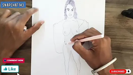 Hintli evli kadın makinede dikiş dikiyor ama başka düşünceleri de var.