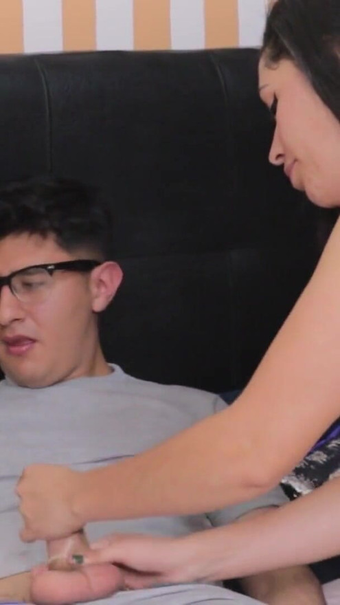 The employee records herself hot and her boss punishes her with his cock | Clip 3