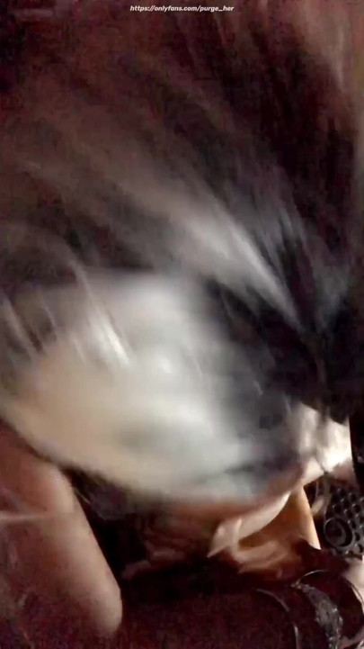 Epic moment from "Her ass is out in public. She has her skirt pulled up over her ass while she suck my cock."