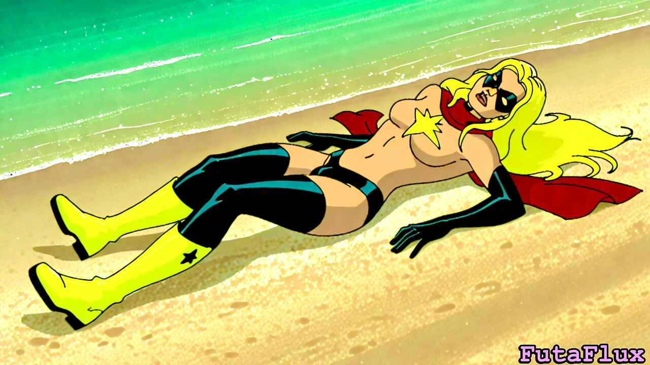 Futanari Carol Danvers - Masturbating, Cumshots, Selfsucking and more!