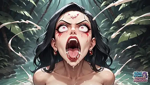 Schreiender dschungel-orgasmus: vier peniss & explosive ejakulation