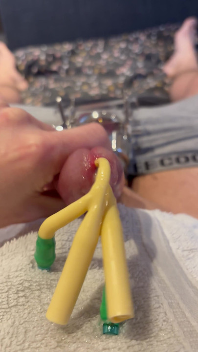Double Catheter, Ball Stretch and Crush with Cum