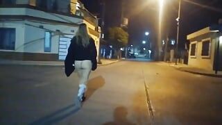 Flashing Short Skirt Without Panties Flashes Pussy and Gets Sex in Front of Onlookers