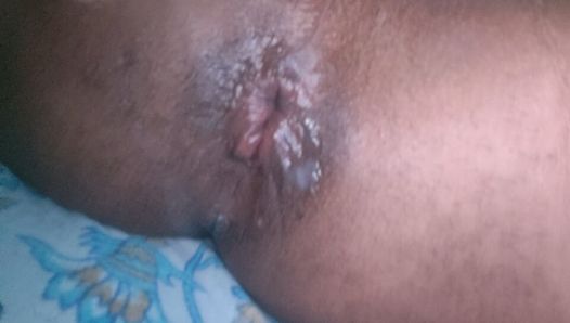indian sissy crossdresser fuckin herself with a big silicone dildo