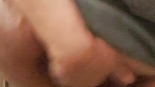 masturbating behind the table without being seen