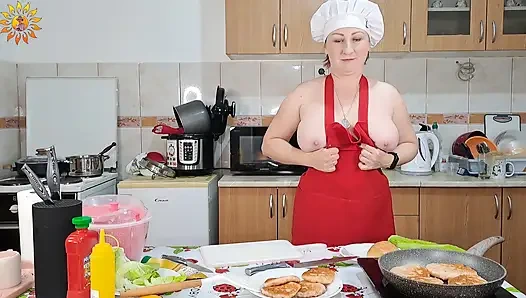 Behind the Scenes: Eating Burgers Naked in my Kitchen