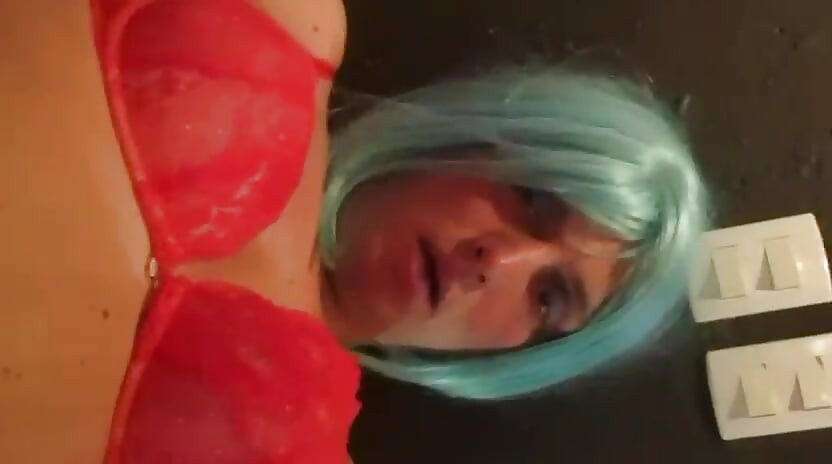 sissy girl gets very horny masturbating on cam  POV
