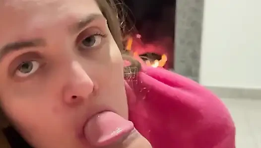 Real Couple Have Romantic Sex in the Living Room