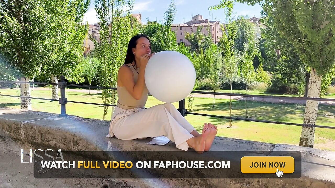 Inflating and Popping Them with Bare Feet Outdoors