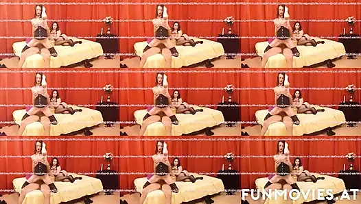 Ab orta yaşlı seksi kadın Viyana'da sert bir yarağa biniyor