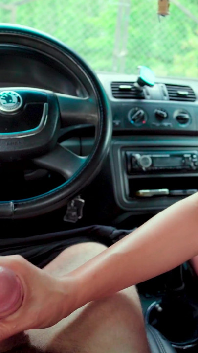 Car Handjob & Cleanup with Paper Towels