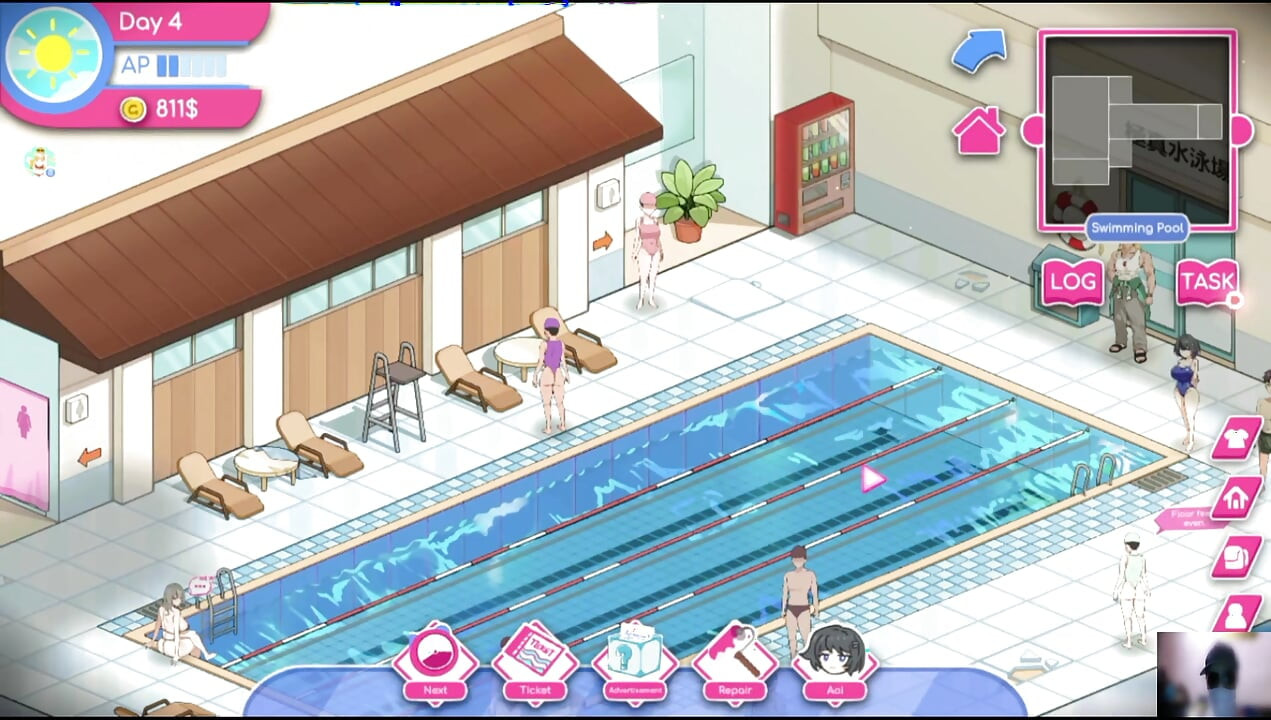 Ep-1 lifeguard holic! NTR Hentai game gameplay! I got a swimming pool and there are many hot girls!
