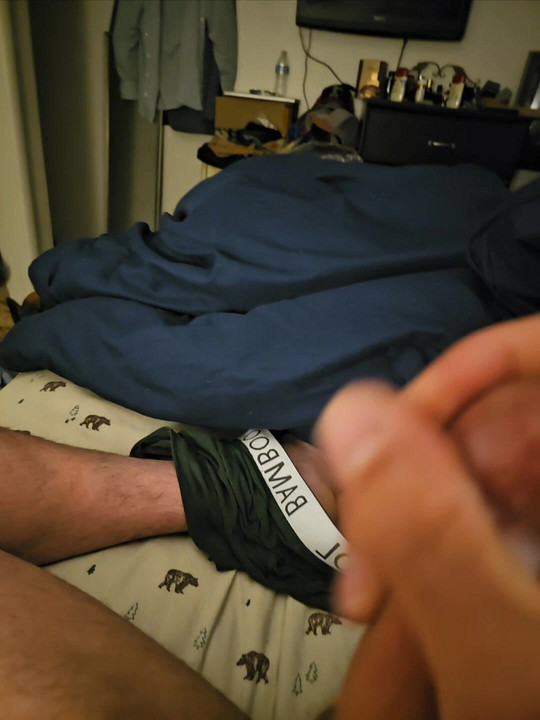 Jack off cum shot