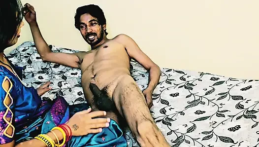 Invited to my sexy village gf at her house, my gf made me very hot, she ...