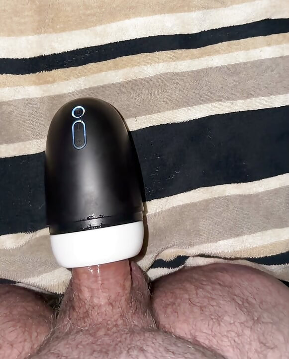 Double cum lube with BJ stroker and some edging