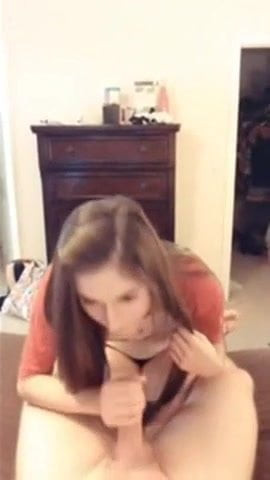 Long haired brunette GF surprise facial