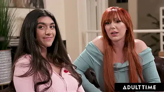 ADULT TIME - MILF Lauren Phillips Helps Confused Stepdaughter Aubry Babcock With A Bisexual Test